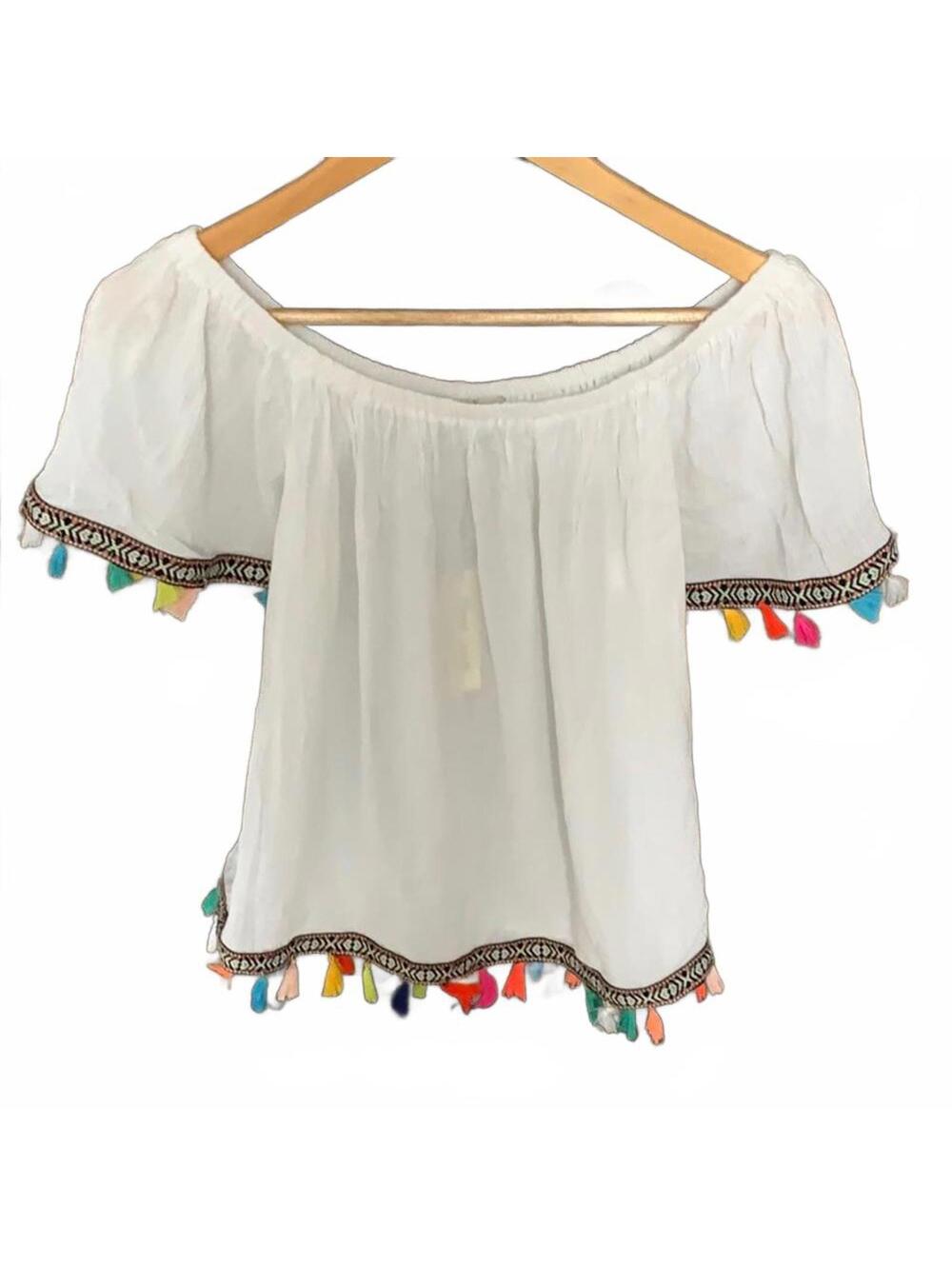 Speed Limit Fun Festive Tassel Top   Size M   NWT